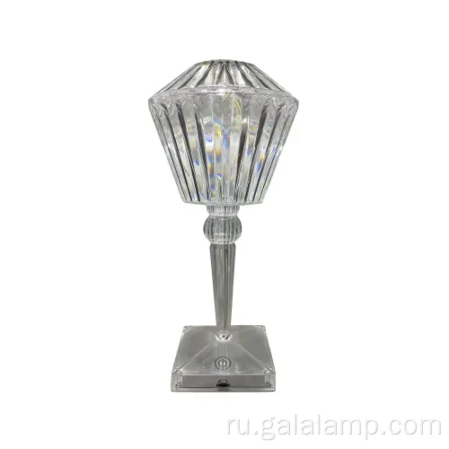 Стильный конструктивный дизайн хрустальной настольной лампы